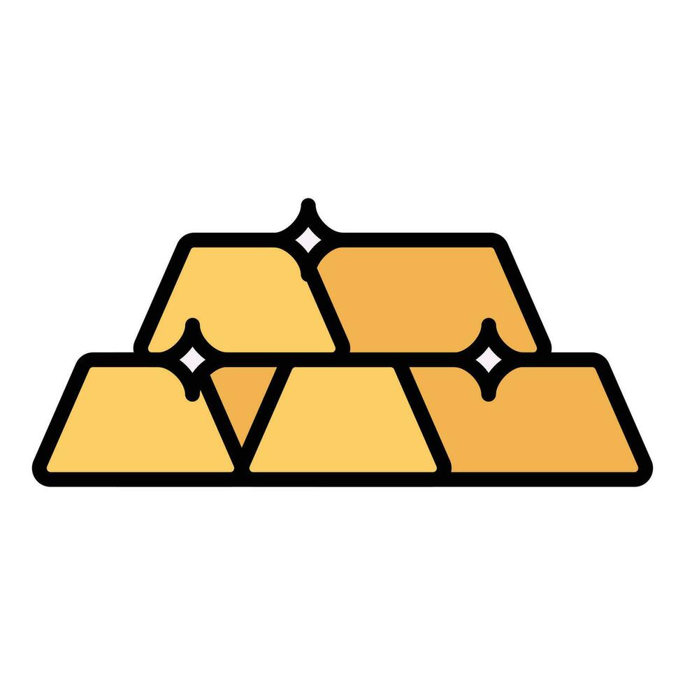 A captivating icon of gold bars, modern gold ingots vector design, finance related concept icon