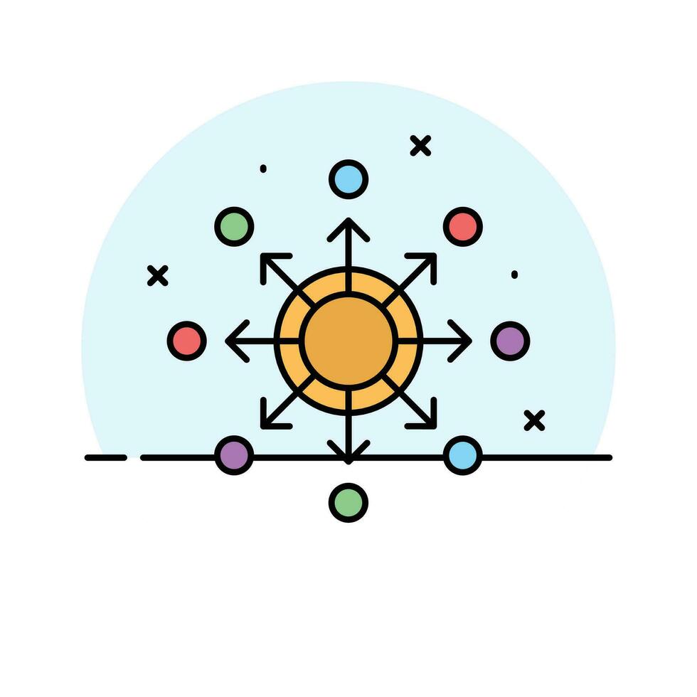 visualmente Perfecto vector de descentralizado sistema, aislado en blanco antecedentes