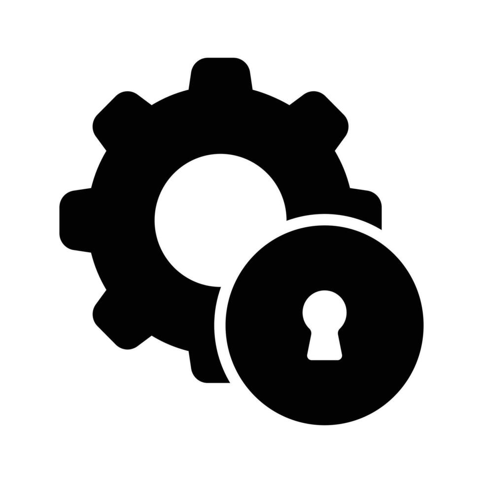 Setting security icon, editable vector, ready to use vector