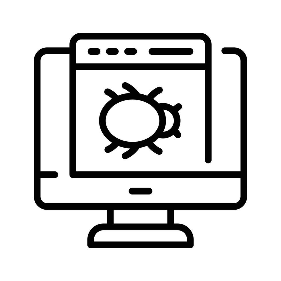 Website error, system hacking, web security, software bug, fault in computer program vector
