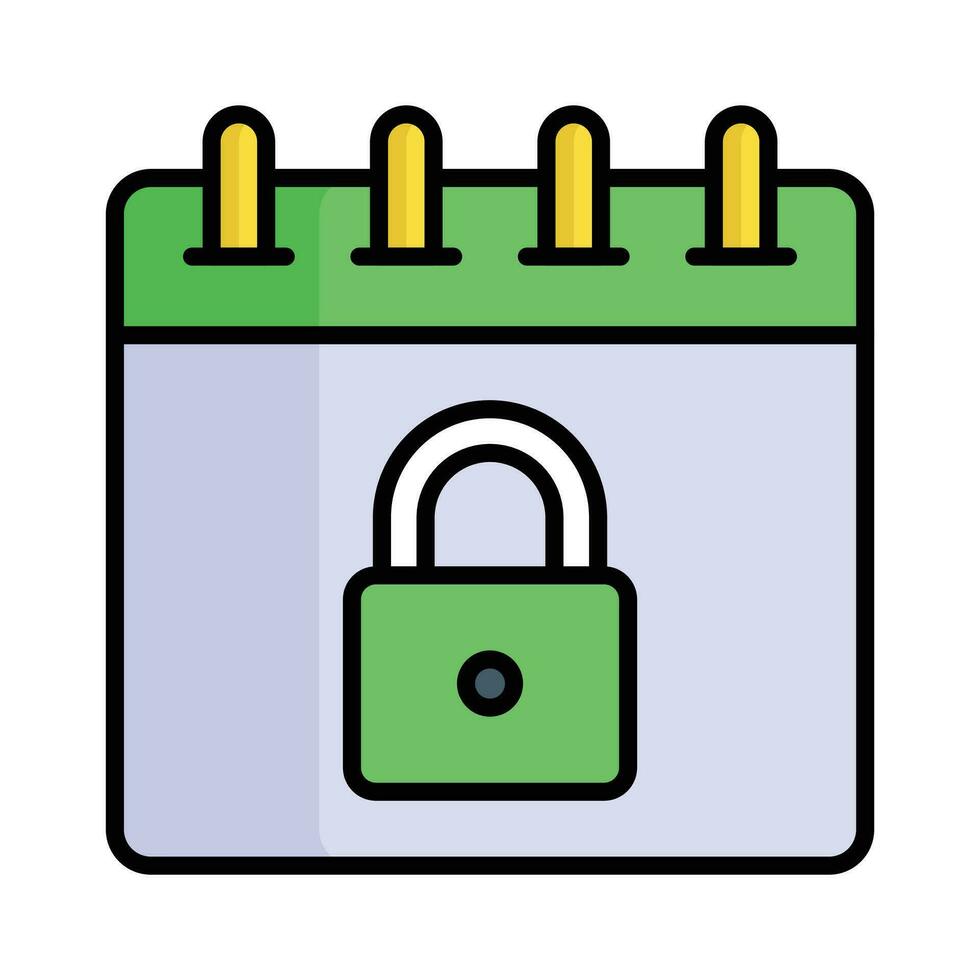 Check this carefully crafted icon of security calendar vector