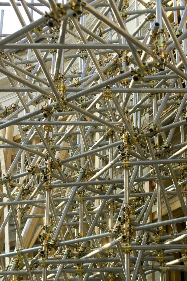 scaffolding in construction site photo