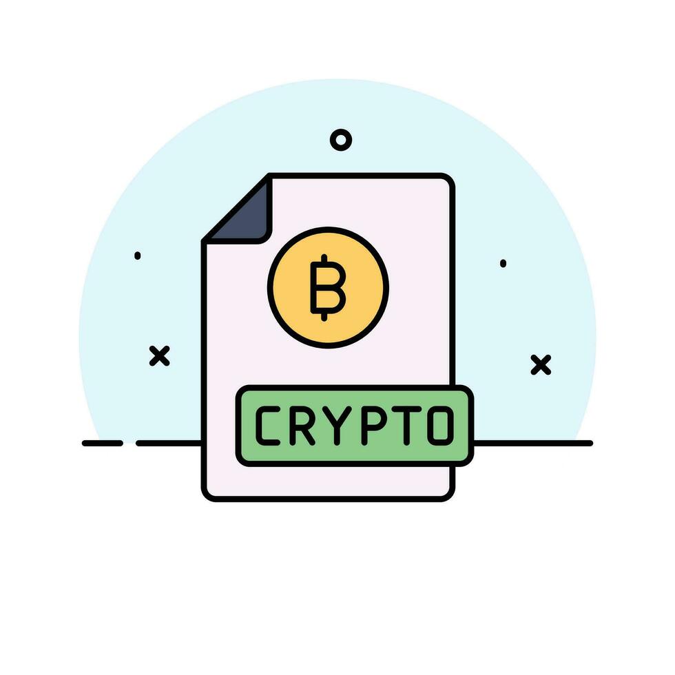 Well designed icon of bitcoin document, Btc with document vector