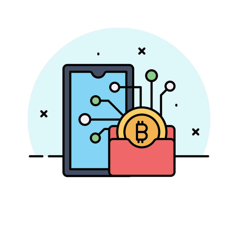 Well designed icon of digital wallet in trendy style vector