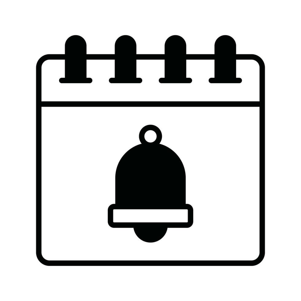 Alarm on calendar showing concept icon of event reminder vector