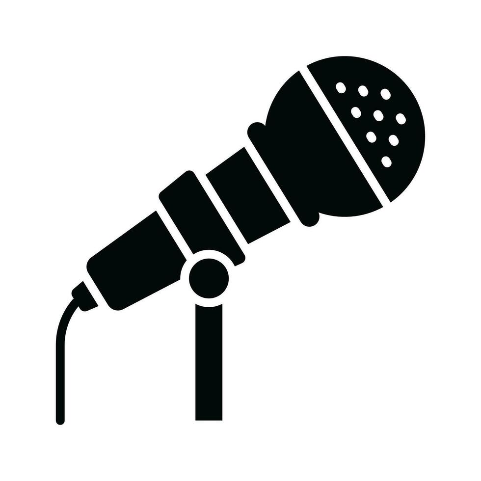 Microphone vector design isolated on white background, ready to use icon