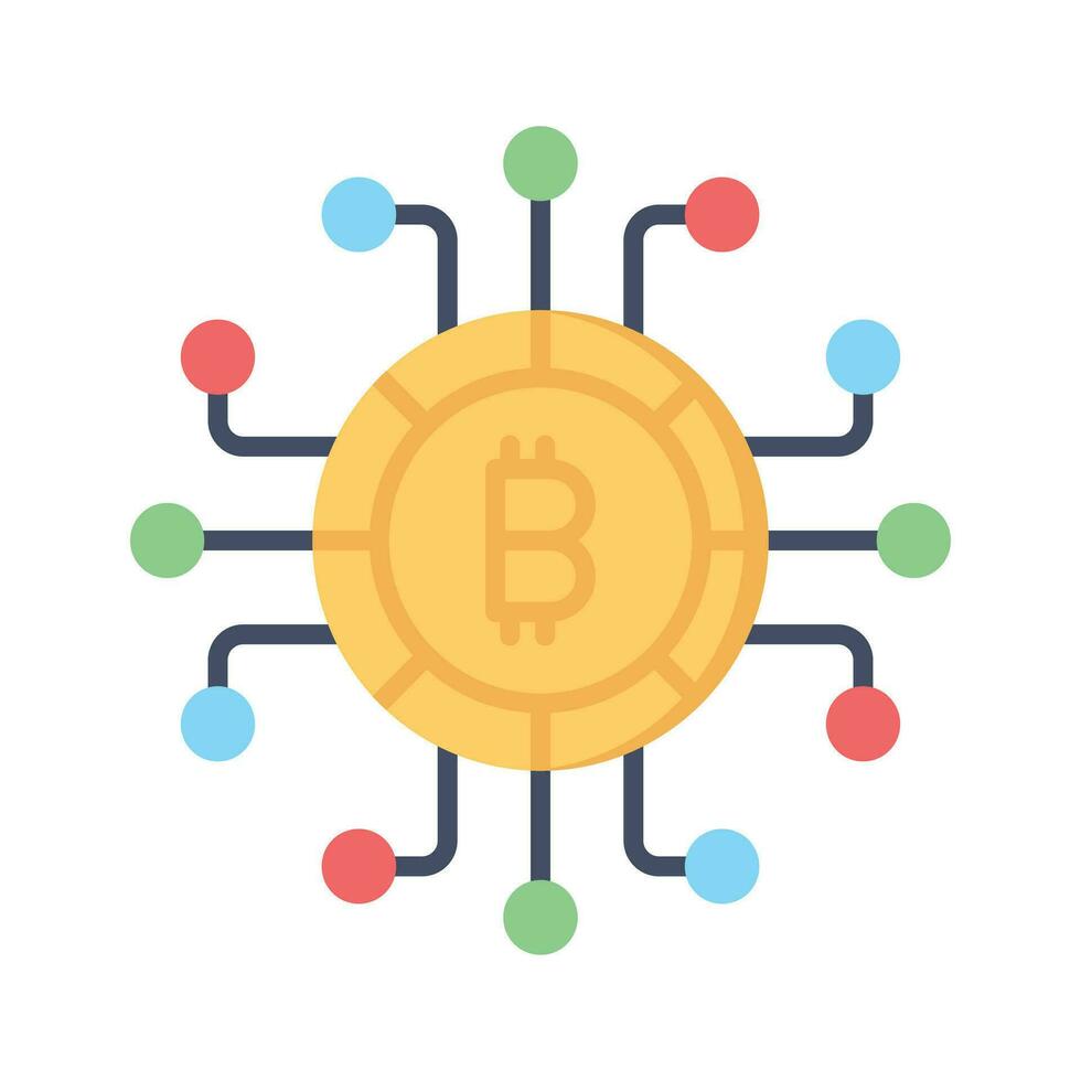 Cryptocurrency coin vector design, bitcoin icon in modern style