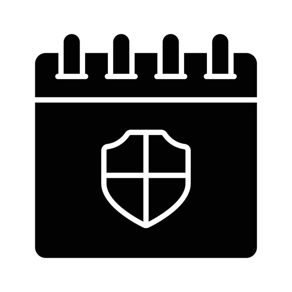 Check this carefully crafted icon of security calendar vector