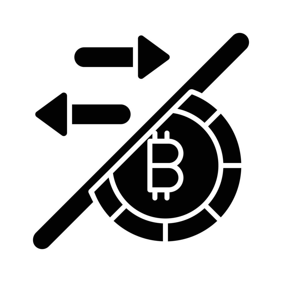 Bitcoin transaction vector design isolated on white background