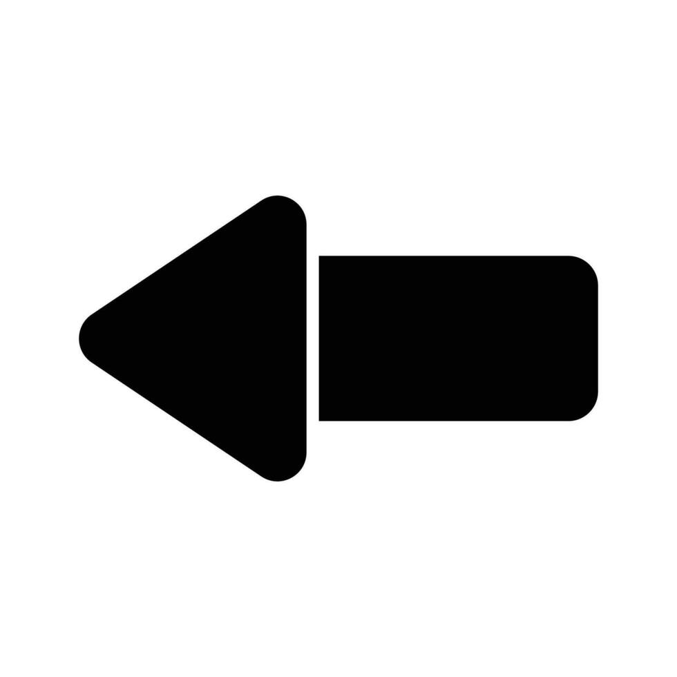 Left Arrow Icon in trendy style isolated on white background vector