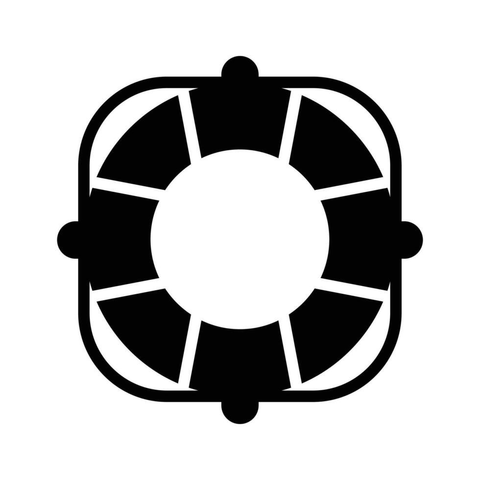 Lifebuoy with rope. Can be used topics like security, sea, swimming, holidays vector