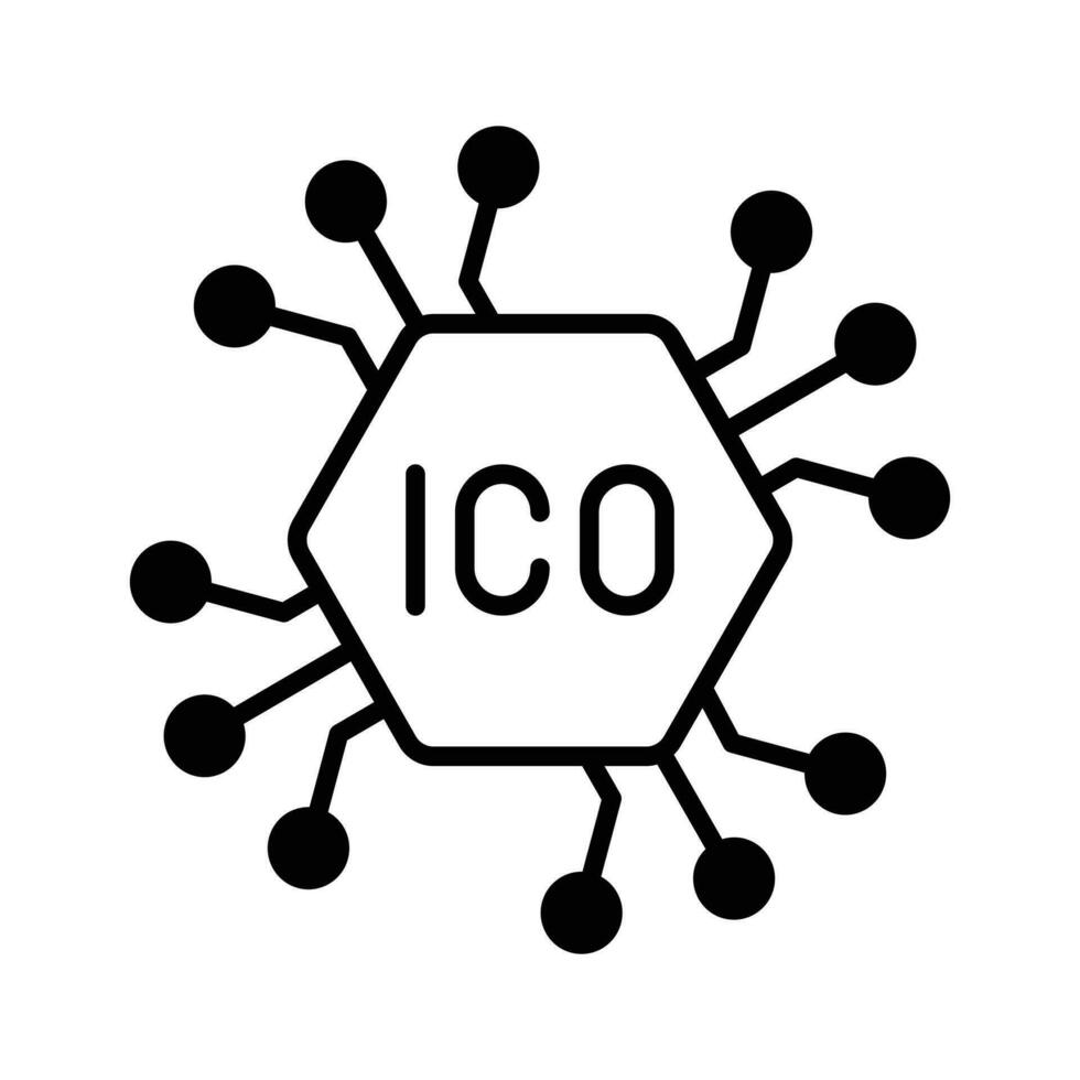 bitcoin ico vector diseño aislado en blanco antecedentes