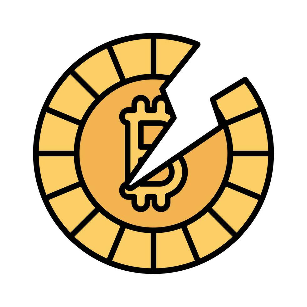 Check this amazing icon of bitcoin halving in modern style vector