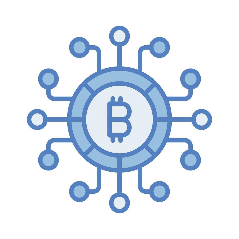 Cryptocurrency coin vector design, bitcoin icon in modern style
