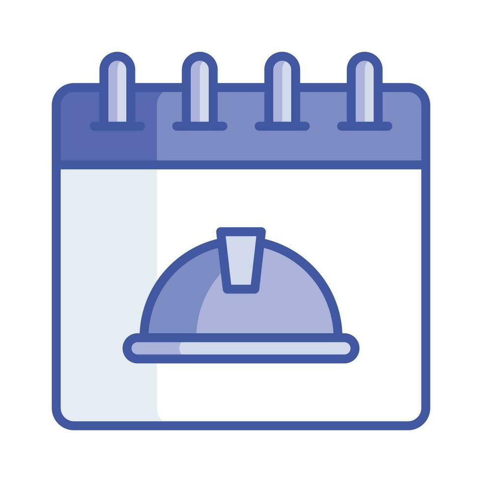Engineers hat on calendar, labor day calendar concept vector design