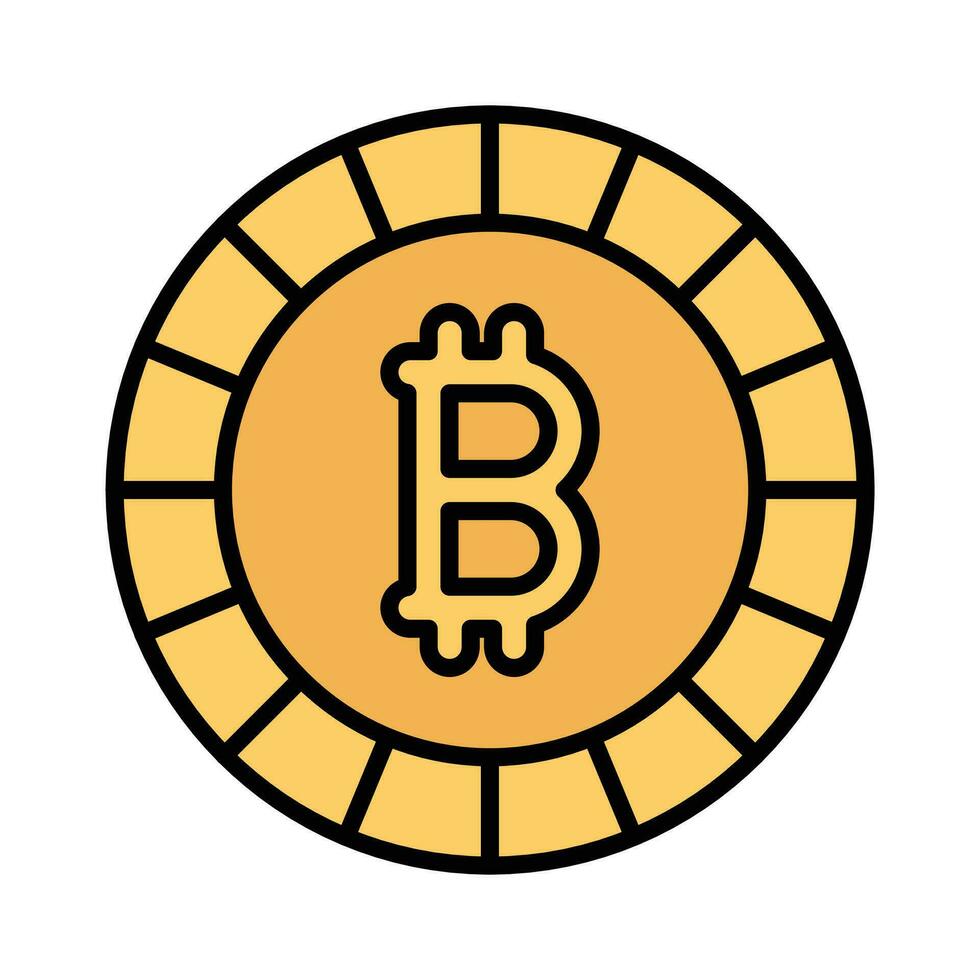 Well designed icon of Bitcoin, cryptocurrency coin vector design