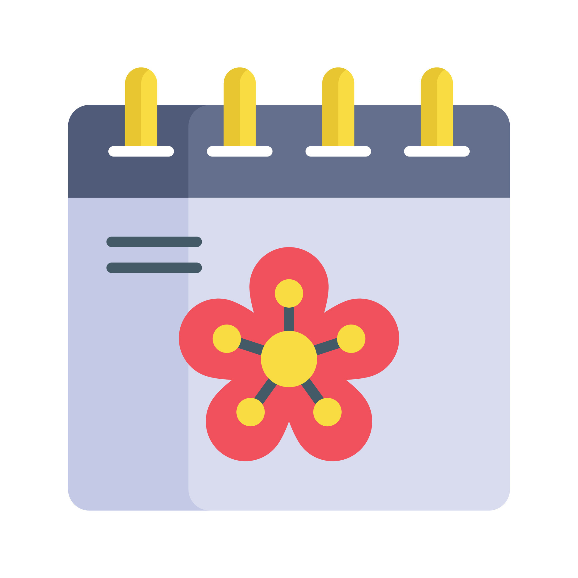 Flower On Calendar Denoting Concept Vector Of Spring Calendar In flower-on-calendar-denoting-concept-vector-of-spring-calendar-in