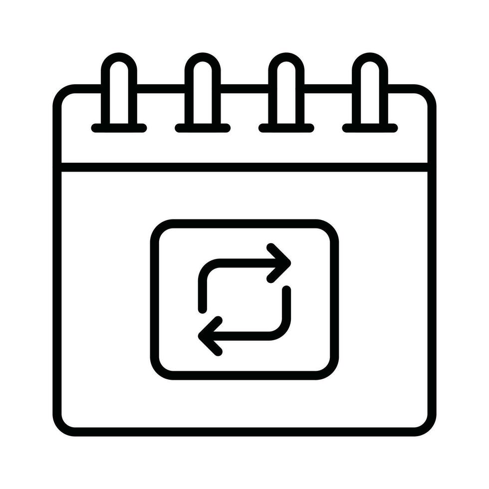 Icon of update in modern style, refresh calendar vector design