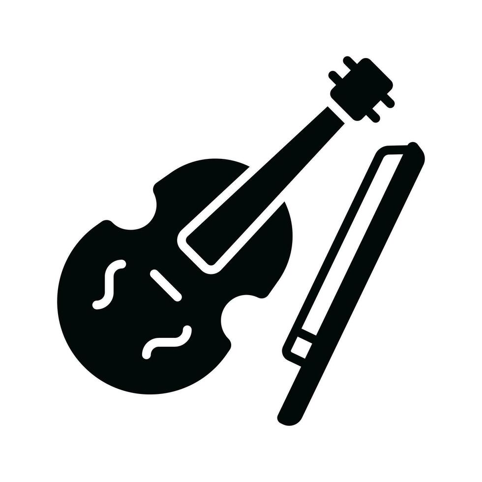obtener tu sostener en esta increíble icono de violín, música instrumento vector