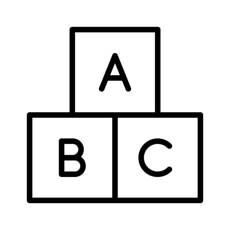 Basic kids learning blocks, Download this amazing icon of learning blocks vector