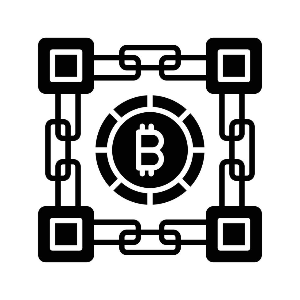 Bitcoin blockchain vector design isolated on white background