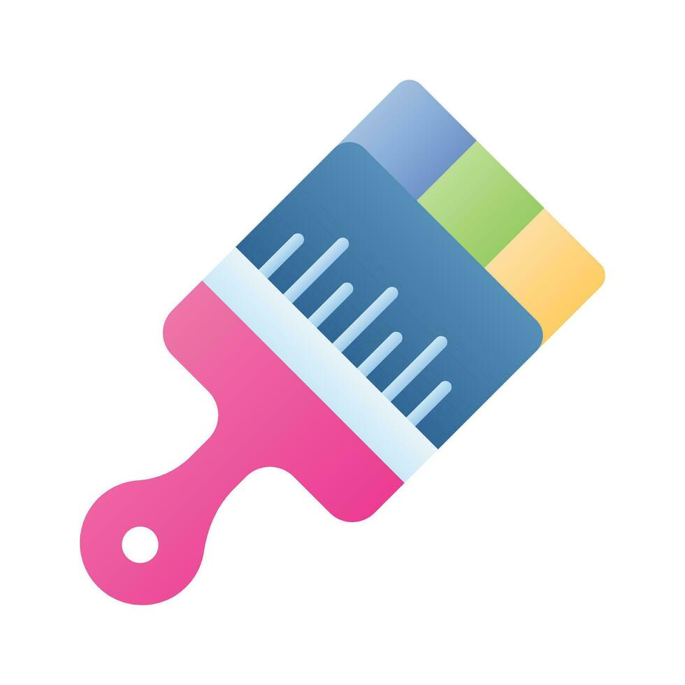 Handcrafted modern flat vector of paint brush, customizable icon