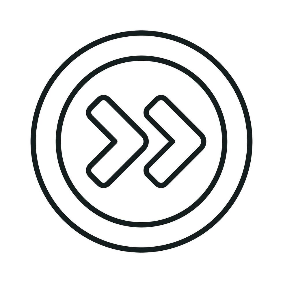 Forward button icon design, fast forward vector, media button vector