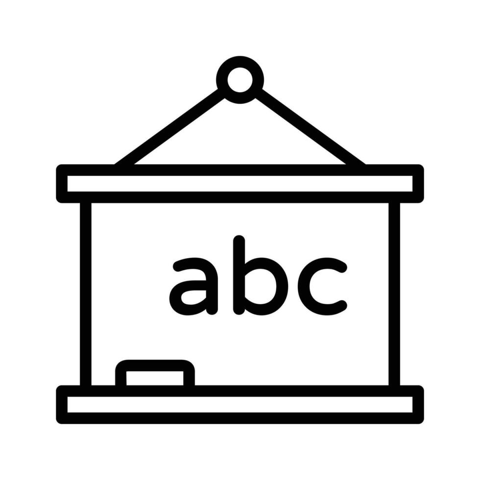 Alphabets of board, icon of class board, school board, english class vector