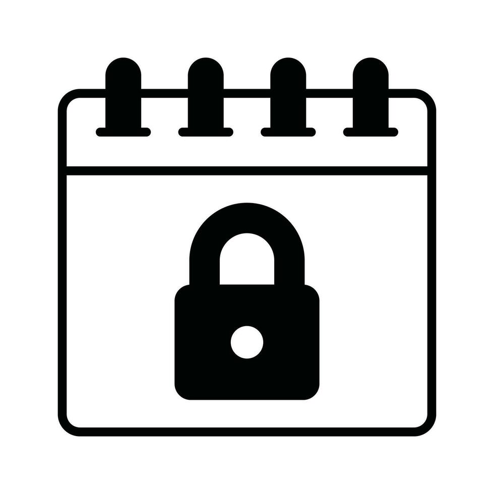 Check this carefully crafted icon of security calendar vector