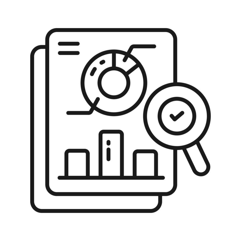 Check this carefully crafted icon of business report, analytical report vector