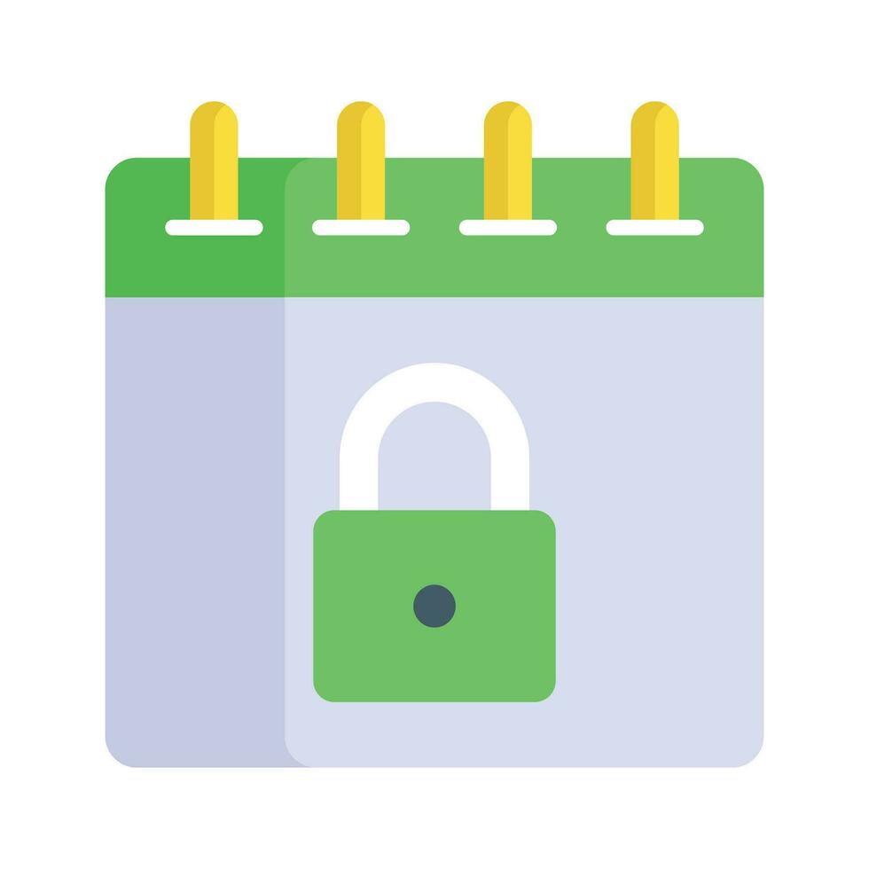 Check this carefully crafted icon of security calendar vector