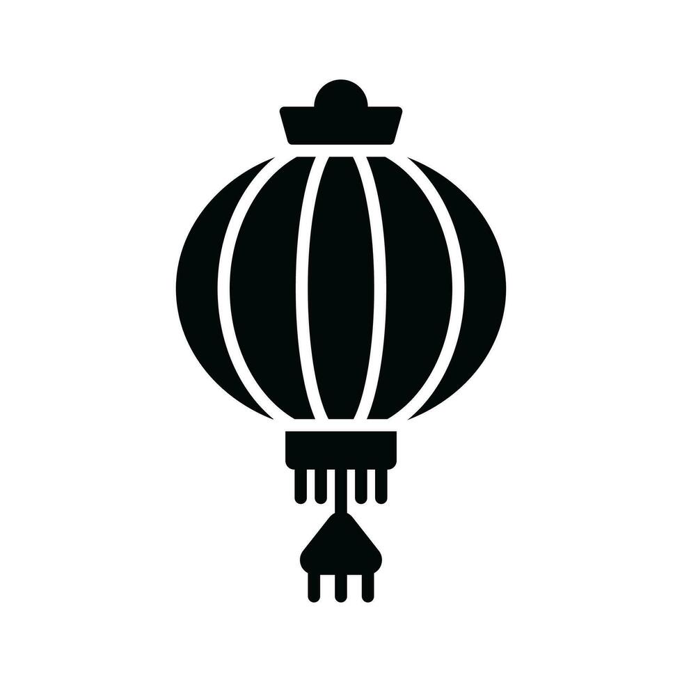 Traditional chinese lantern, chinese paper lantern, decoration accessory, icon of lantern vector