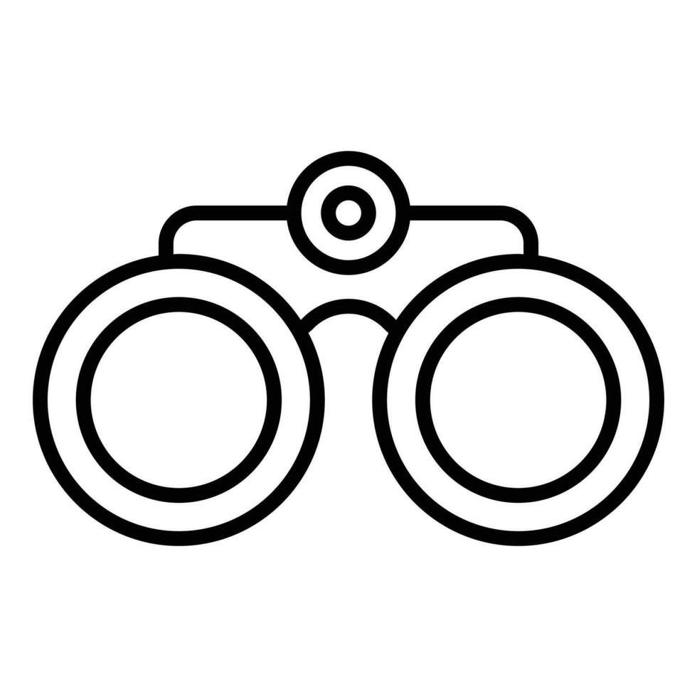 An optical instrument with a lens for each eye, used for viewing distant objects, binoculars vector design in trendy style