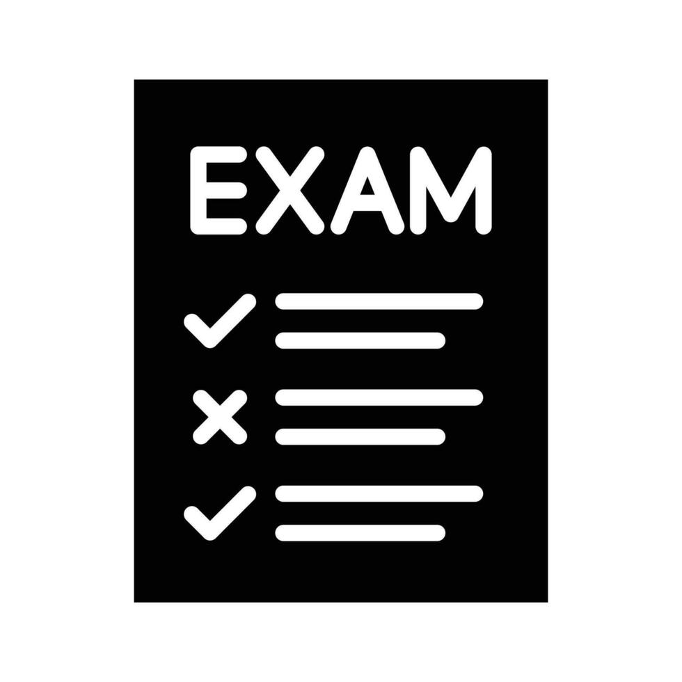 Exam sheet vector design isolated on white background