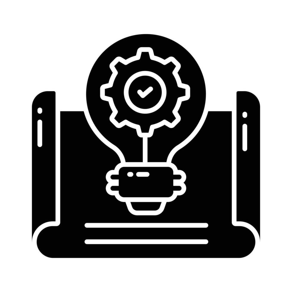 Get your hold on this creatively designed vector of project development in trendy style