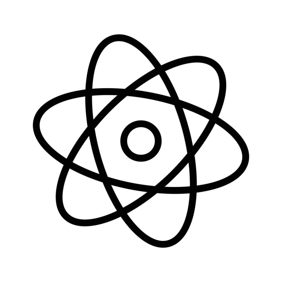 Atom symbol denoting concept icon of physics education in trendy style vector