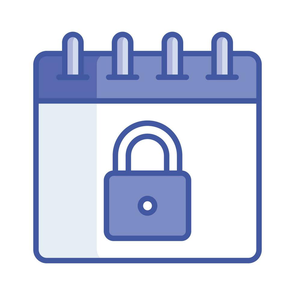 Check this carefully crafted icon of security calendar vector