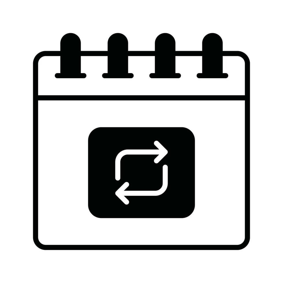 Icon of update in modern style, refresh calendar vector design