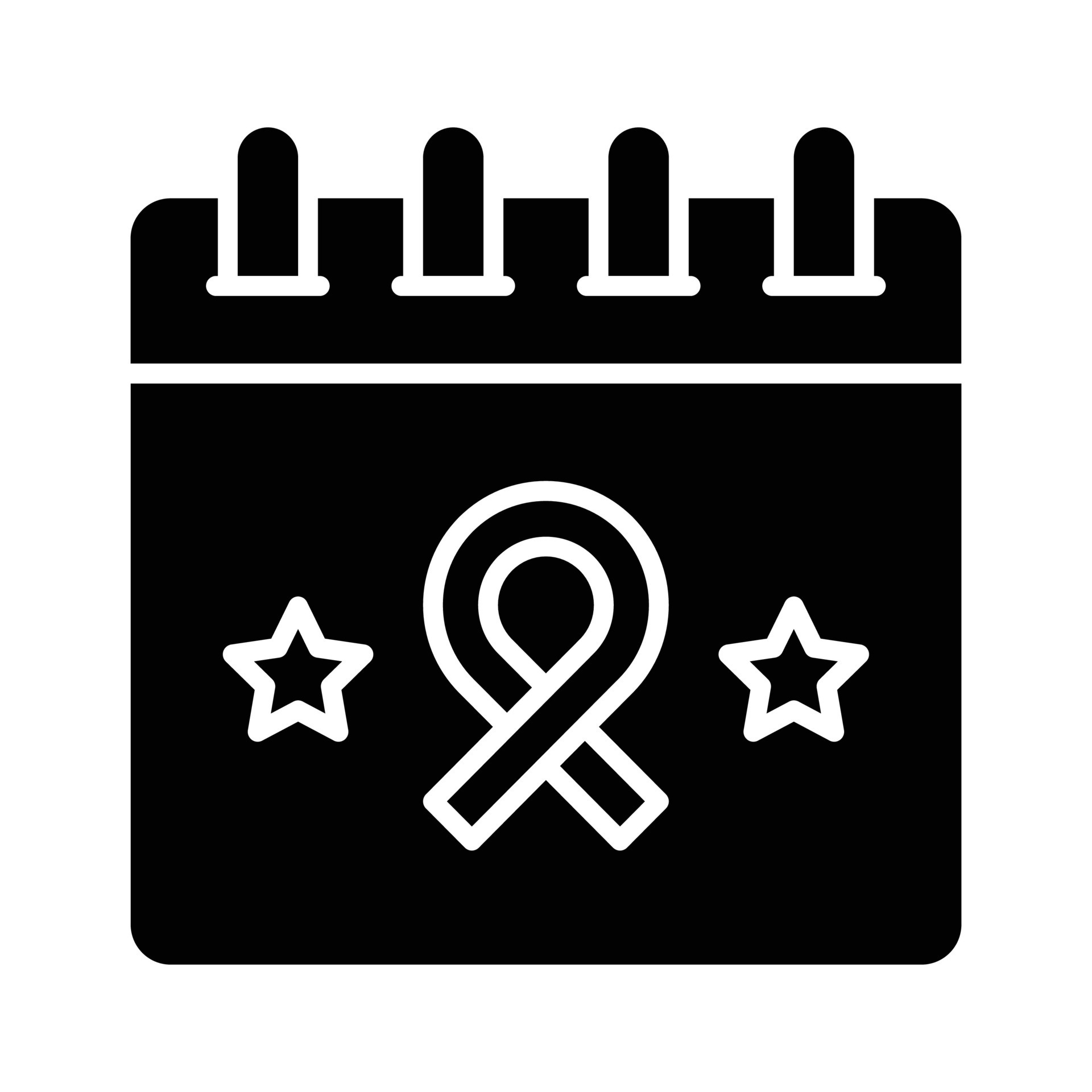 Awareness ribbon on calendar, healthcare awareness vector design