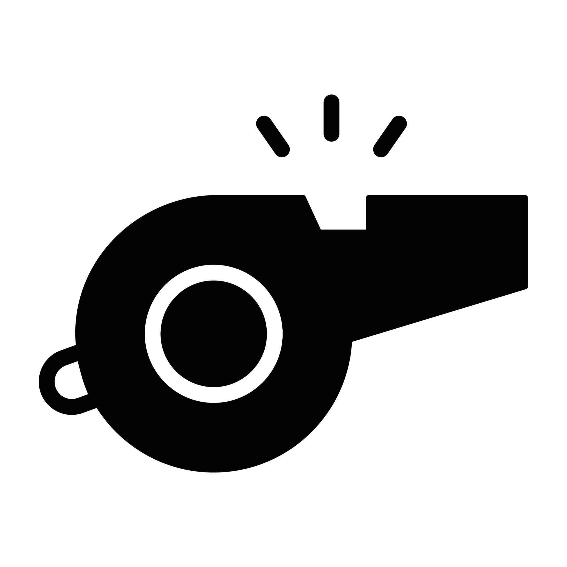 Download this premium icon of whistle, a referee whistle vector design