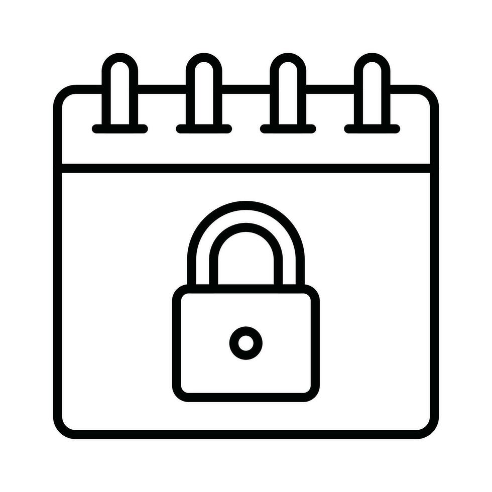 Check this carefully crafted icon of security calendar vector