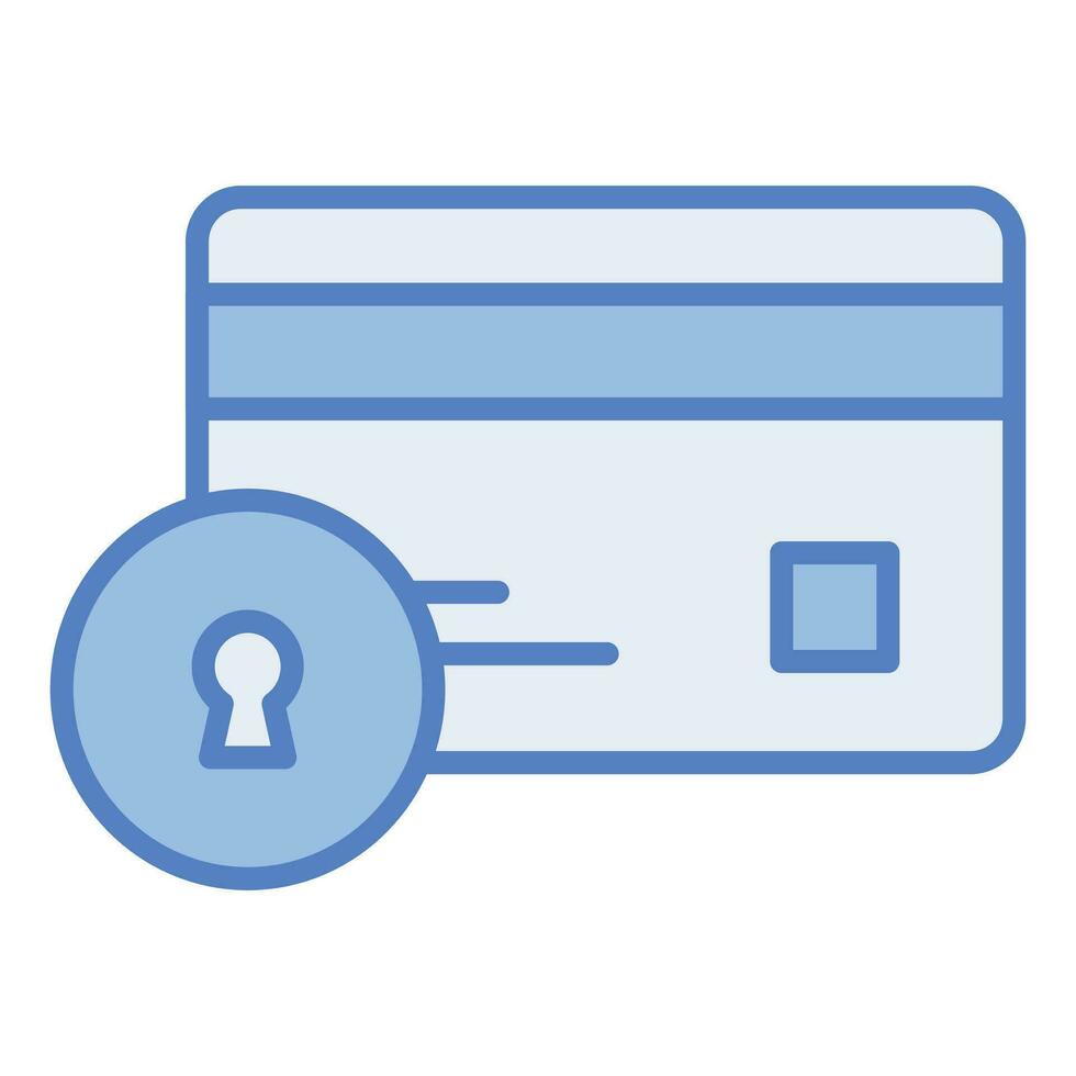 un bloqueado tarjeta, prevención de fraude, seguro pago. seguridad concepto vector