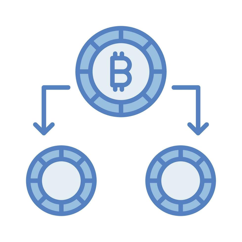 Check this amazing vector of double spending, cryptocurrency collection icon