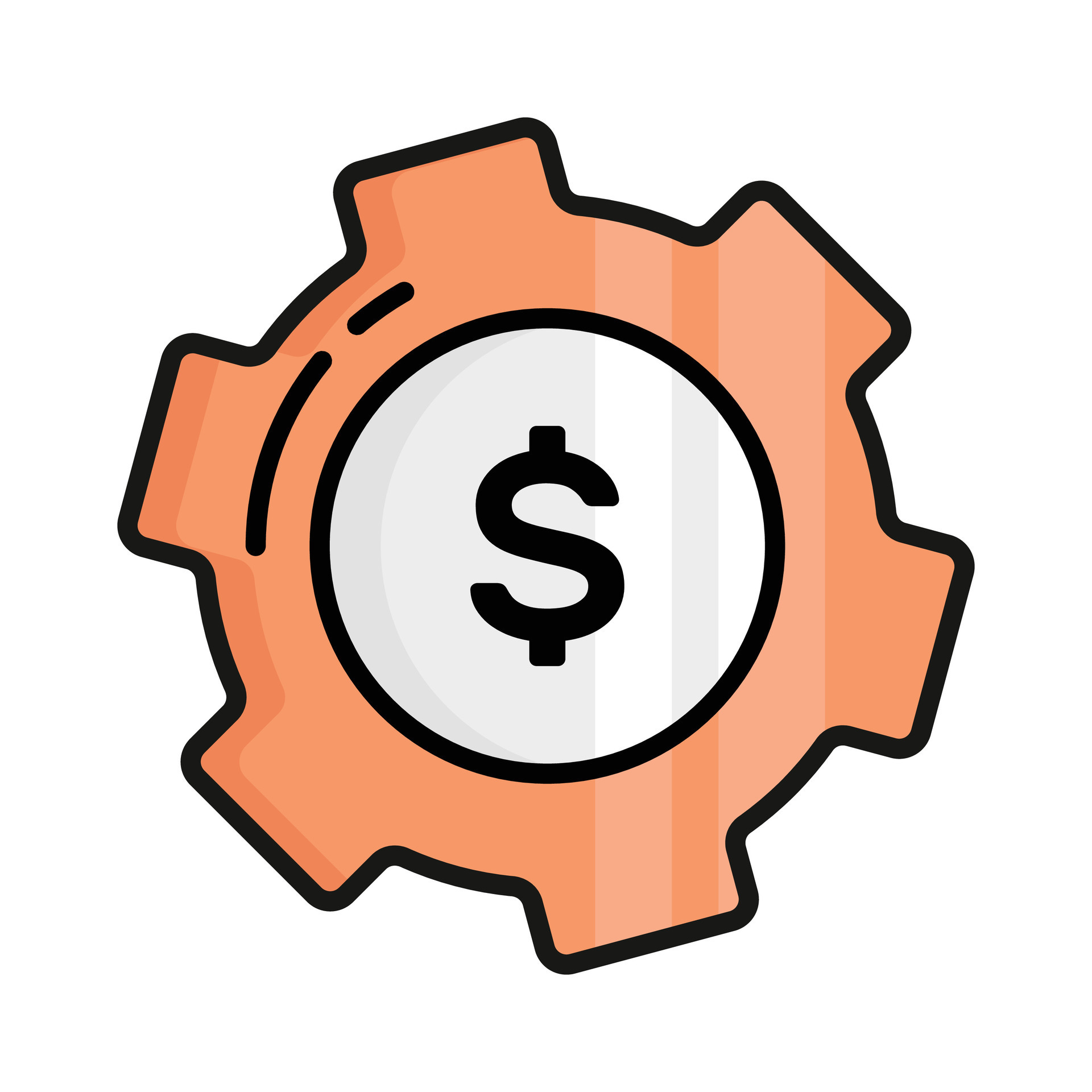 Financial services vector icon isolated on white background 30746020