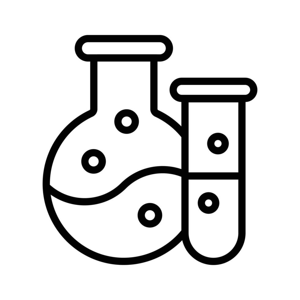 Flask with test tube, an amazing icon of experiment in modern style, ready to use vector, laboratory apparatus vector