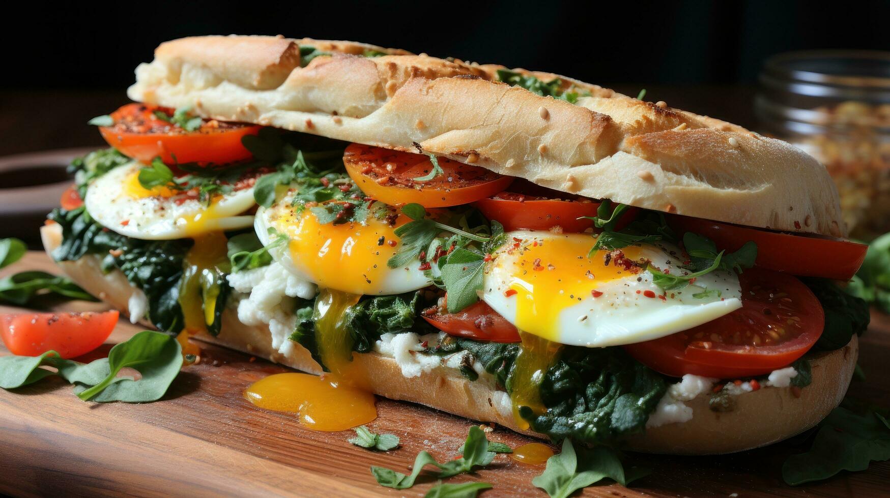 Breakfast sandwich healthy protein-packed photo