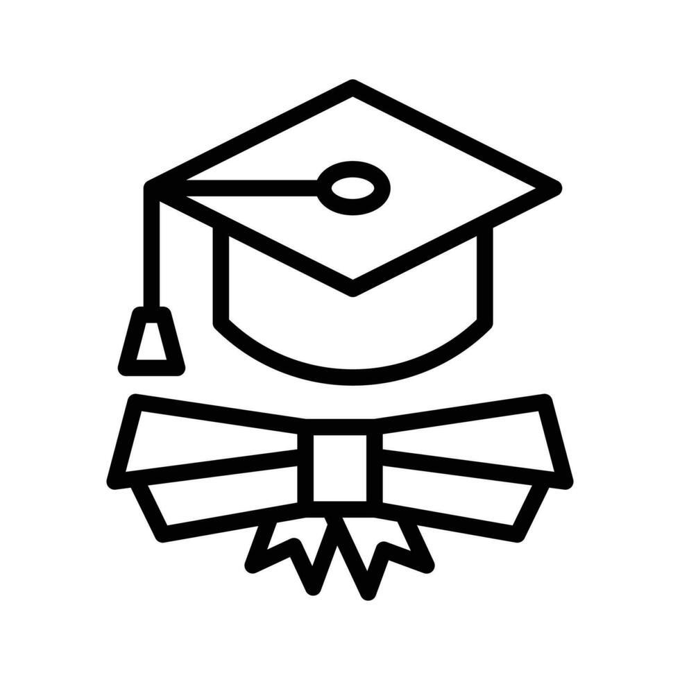 Mortarboard with degree showing concept icon of graduation in modern style vector