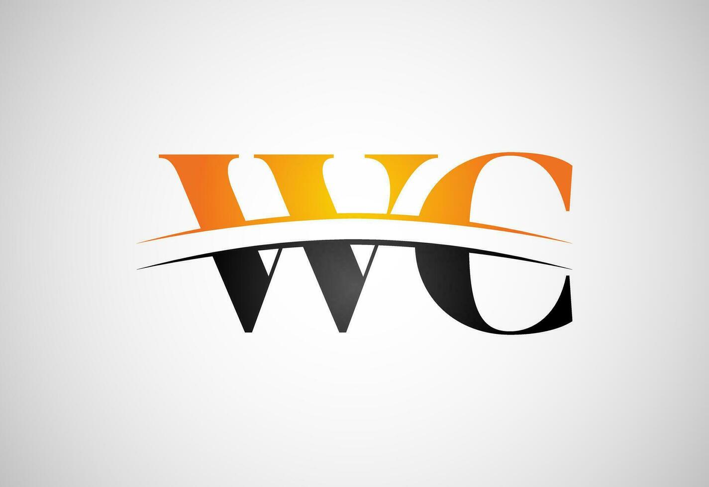 Initial Letter W C Logo Design Vector. Graphic Alphabet Symbol For Corporate Business vector