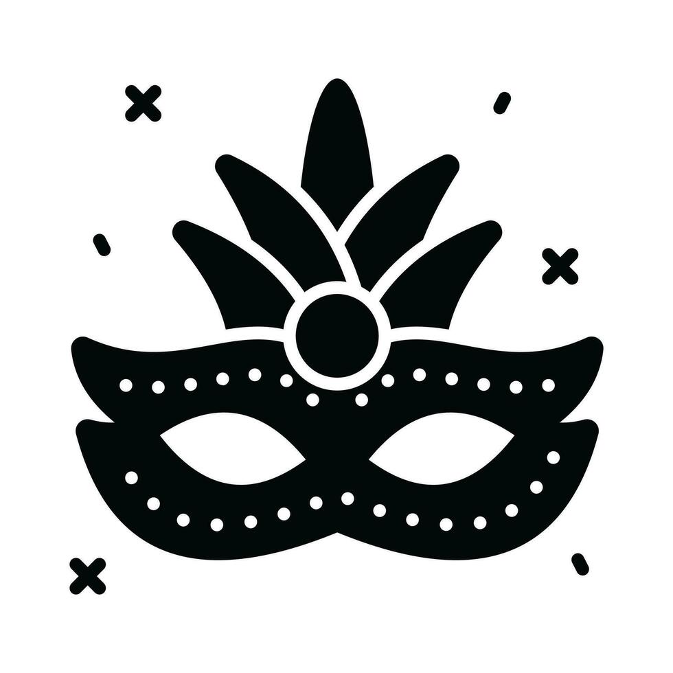 An editable icon of carnival mask in trendy style, A beautiful party prop masquerade vector