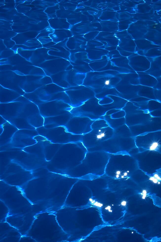 blue water in a swimming pool photo